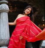 KPW 392 New Exclusive Classy Red Saree