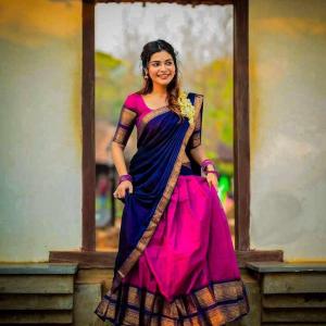 Beautiful Kanjiveram Silk Zari Lehanga
