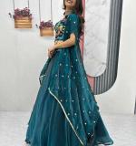 Heavy Embroidery Thread & Sequence Work Lehenga