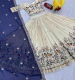 Pure Tissue Silk Wedding Wear Lehenga