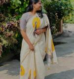 KPW 383 New Exclusive Designed White Saree