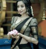 Grey Kanjiveram Silk Zari Lehanga