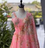 Beautiful Modern Embroidery Party Wear Lahenga