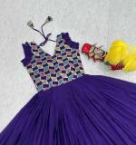 Blue Embroidered Gown