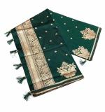 KPR 302 BEAUTIFUL PURE SILK GREEN SAREE