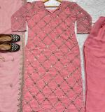 FOX GEORGETTE TOP AND PENT WITH DUPATTA
