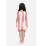 Girl's Chiffon Ruffled Sleeveless Dress (Multicolor)
