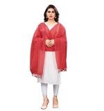 Women's Cotton Silk Strips Printed Dupatta (Maroon, Length:2-2.4 mtr)