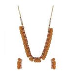 Women's Elegent Laxmi Coin Shape Jewellery Chowker Set (White, Free Size)