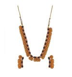 Women's Elegent Laxmi Coin Shape Jewellery Chowker Set (Blue, Free Size)