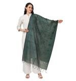 Women's Cotton Embroidered Dupatta (Green, Length:  2.25 to 2.50 Mtr)