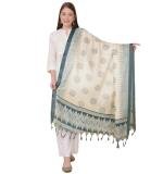 Women's Art Silk Printed Dupatta (Grey, Length:  2.25 to 2.50 Mtr)
