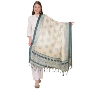 Women's Art Silk Printed Dupatta (Grey, Length:  2.25 to 2.50 Mtr)