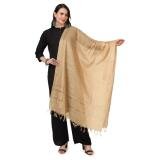 Women's Chanderi Solid Dupatta (Gold, Length:  2.25 to 2.50 Mtr)