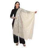 Women's Cotton Embroidered Dupatta (Off-White, Length:  2.25 to 2.50 Mtr)