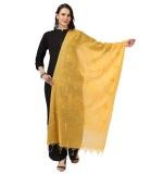 Women's Cotton Embroidered Dupatta (Yellow, Length:  2.25 to 2.50 Mtr)