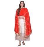 Women's Velvet Gotta Patti Dupatta (Red, Length:  2.25 to 2.50 Mtr)