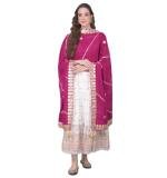 Women's Velvet Gotta Patti Dupatta (Purple, Length:  2.25 to 2.50 Mtr)