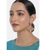 Women's Rose Gold Plated Alloy Earrings (Gold)