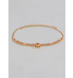 Women's Rose Gold Plated Alloy Hip Belt Kamarband (Red & Green)