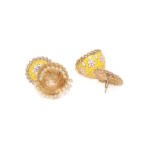Women's Rose Gold Plated Alloy Earrings (Yellow)