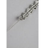 Women's Rose Gold Plated Alloy Choker (Silver & Black)