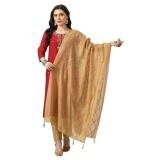 Women's Chanderi Self Design Dupatta (Green, Length:  Free Size)