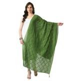 Women's Chanderi Self Design Dupatta (Mehandi, Length:  Free Size)