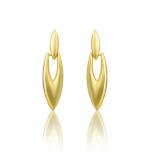Women's brassNew Gold Tone Polish Mini Office Earrings (Gold Plated)