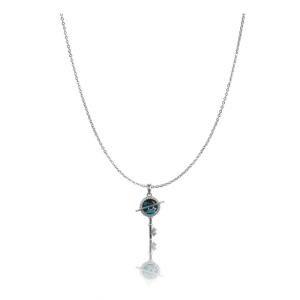 Women's Stainless Steel Key Design Delicate Chain (Silver Plated)