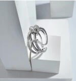 Stainless Steel Silver High-quality Freesize Ring (Silver Plated)