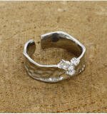 Stainless Steel Silver Polish Freesize Western Finger Ring (Silver Plated)