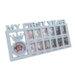 Acrylic Newborn Baby First Year Photo Frame (Multicolor)