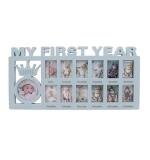 Acrylic Newborn Baby First Year Photo Frame (Multicolor)