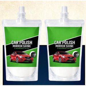 Pack of 2 Car and Bike Polish Mirror Shine Liquid Pouches 100 ML