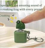 Plastic Solid Frog Croaking Keychain (Multicolor)