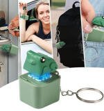 Plastic Solid Frog Croaking Keychain (Multicolor)