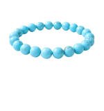 Natural Crystal 8mm Turquoise Bracelet (Sky Blue)