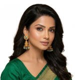 Women's Pack Of 2 Zinc Alloy Gold Plated Jhumka Earrings (Multicolor)