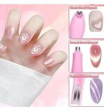 Plastic Solid Magnetic Nail Art Pen Set (Multicolor)