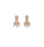 Women's Brass Silver Plated Drop Earrings (White)