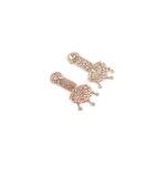 Women's Brass Silver Plated Drop Earrings (White)