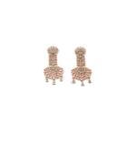 Women's Brass Silver Plated Drop Earrings (Turquoise)