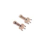 Women's Brass Silver Plated Drop Earrings (Blue)