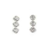 Women's Brass Silver Plated Necklace set (White)