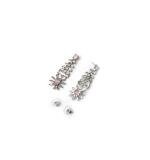 Women's Brass Silver Plated Necklace set (Pink)