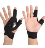 Pack of 2 LED Flashlight Gloves (Black)