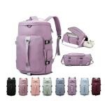 2 in 1 Travel Duffle Bag with Shoe Compartment (Multicolor)