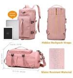 2 in 1 Travel Duffle Bag with Shoe Compartment (Multicolor)