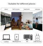 Pack of 10 Portable Home USB Night Lights (White)